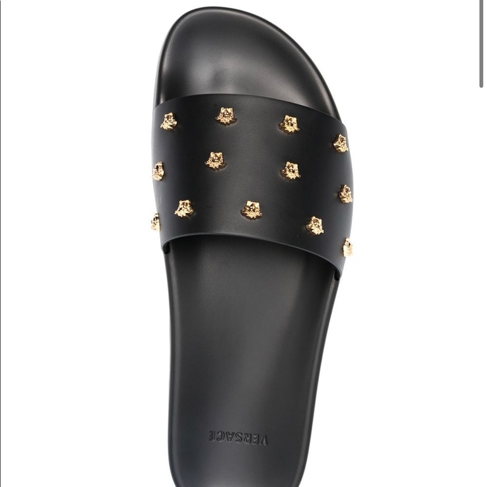 Versace Medusa Stud leather  slides